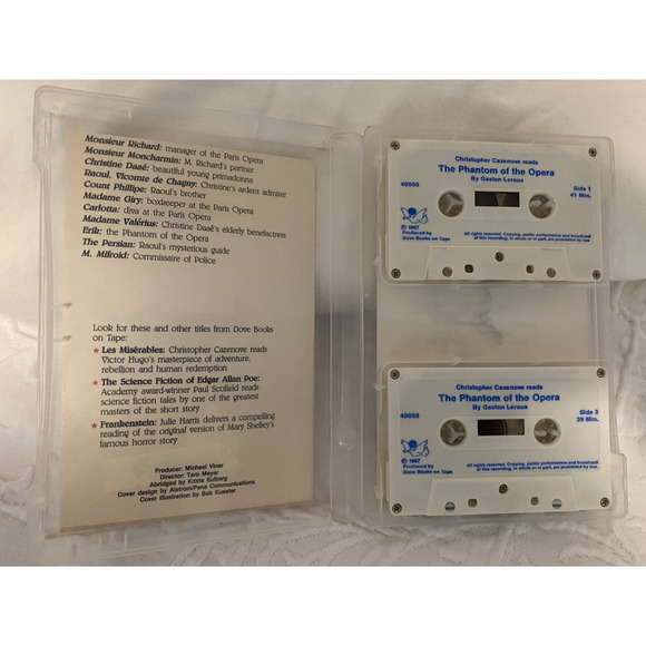 Vintage Audiobook - The Phantom Of The Opera ( Set of two Cassette Tapes ) 1987 - Picture 3 of 6